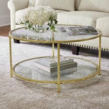 Clear Medium Round Glass Coffee Table