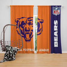 Nfl Chicago Bears Bedroom Curtain