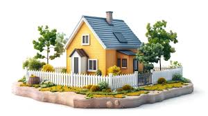 3d Flat Icon Beautiful Front Yard