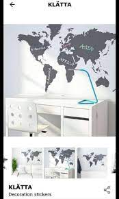 Ikea Klatta World Map Stickers New In