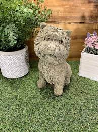 Stone Garden Detailed Sitting Terrier