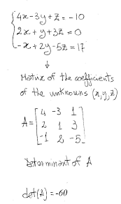System Of 3 Equations With A Matrix