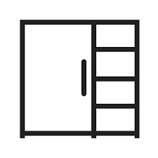 Cupboard With Shelves Line Icon Iconbunny