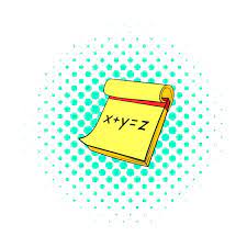 Yellow Notebook Icon In Comics Style