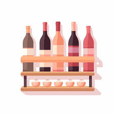 Vector Flat Icon A Wine Collection