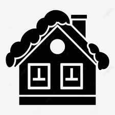 Mountain Cabin Silhouette Vector Png