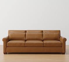 York Deep Roll Arm Leather Sofa