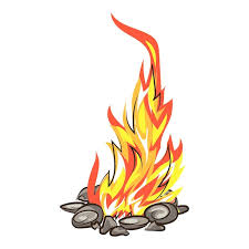 Vector Roasting Campfire Icon Cartoon