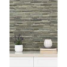 Msi Sea Glass Interlocking 11 81 In X 12 In Textured Glass Patterned Look Wall Tile 20 Sq Ft Case Seaglass