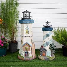 Solar Powered Lighthouse Garden Light