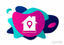 Color Map Pointer With House Icon