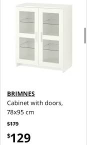Ikea Cabinet With Glass Doors Brimnes
