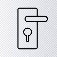 Simple Door Lock Icon Door Knob Vector