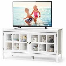 Modern Tv Stand Glass Door Storage Cabinet