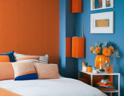 Creative Bedroom Orange Color