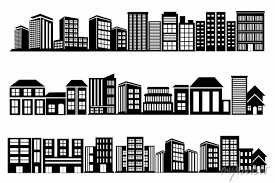 City Icon Set Vector Town Icons