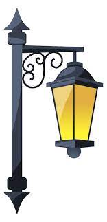 Street Lamp Icon Cartoon City Hanging Lamp