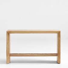 Rectangular Grey Oak Wood Console Table