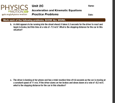 Kinematic Equations Gpb Org