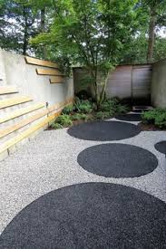 Circular Stepping Stones In Landscape