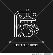 Linear Icon For Dark Theme Shower