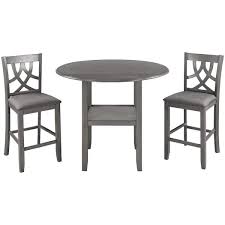Dining Table Set With Drop Leaf Table