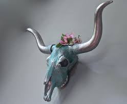 Large Bull Skull Cow Head Wall Mount