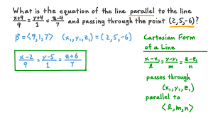 Equation Of A Parallel Line And A Point