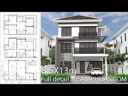 6 Bedrooms House Plan 8 5x13m