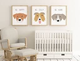 Puppy Nursery Prints Set Of 3 Dog