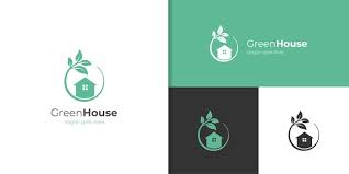Nature Green House Logo Icon Design