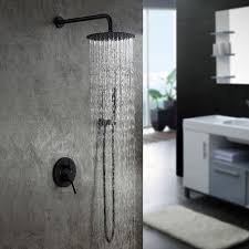 Modern Matte Black Wall Mounted Rain