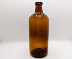 1935 Amber Brown Apothecary Bottle 500