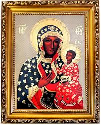 Virgin Mary Czestochova Wooden Frame