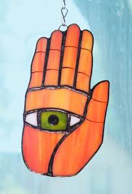 Stained Glass Eye In Hand Icon