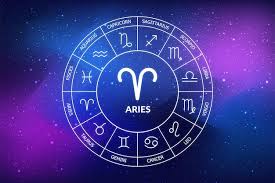 Aries Zodiac Sign Abstract Night Sky