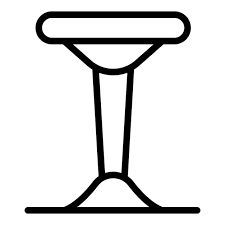 Bar Table Icon Outline Bar Table Vector