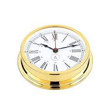 Nautical Clock Gold Plated Indic
