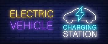 Electric Vehicle Charging Station Neon