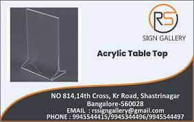 Transpa Acrylic Table Top For