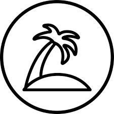 Beach Palm Palm Trees Icon Outline