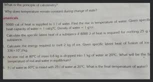 What Is The Principle Of Calorimetry