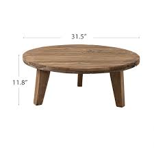Solid Wood Table Round Low Profile