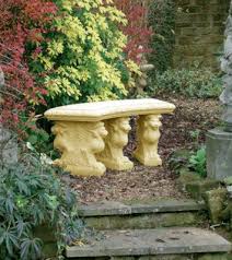 Curved 60 Inch Stone Garden Bench Seat