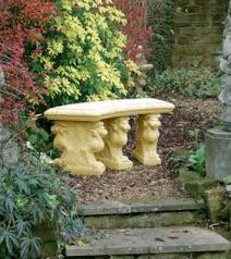 Curved 60 Inch Stone Garden Bench Seat