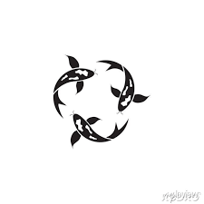 Koi Fish Icon Logo Design Vector