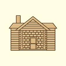 Home House Simple Wood Line Vintage