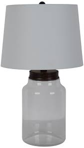 Clear Rotary Socket Table Lamp With