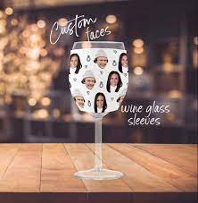 Custom Faces Wine Glass Sleeves Custom