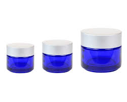Glass Jars Classic Round Cobalt Blue